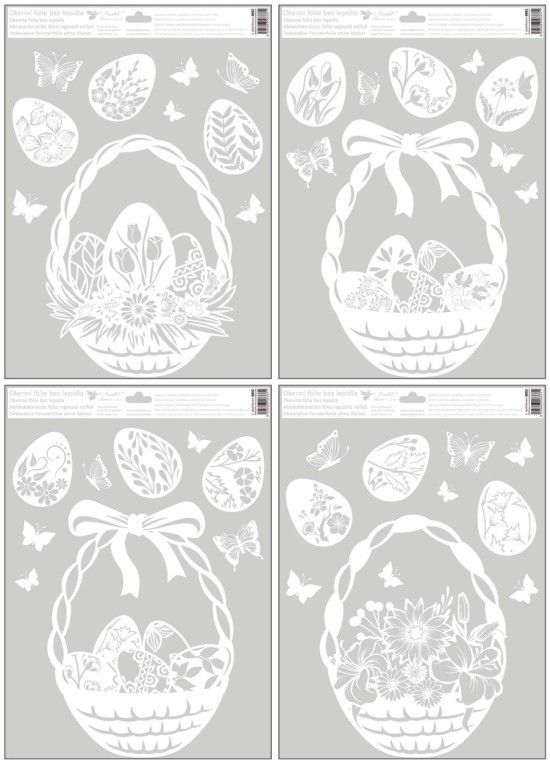 Anděl Velikonoční okenní fólie - 30 x 42 cm - 6882