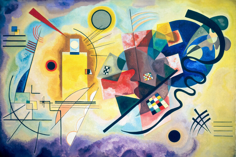 Wassily Kandinsky Obrazová reprodukce Žlutá, červená, modrá, Wassily Kandinsky, 40 × 26.7 cm