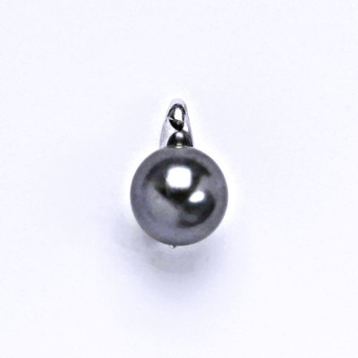 Stříbrný přívěšek s umělou šedou perlou 8 mm, P 1104 šedá A