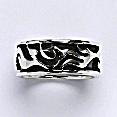 Stříbrný prsten s patinou, prsten ze stříbra,váha 6,29 g