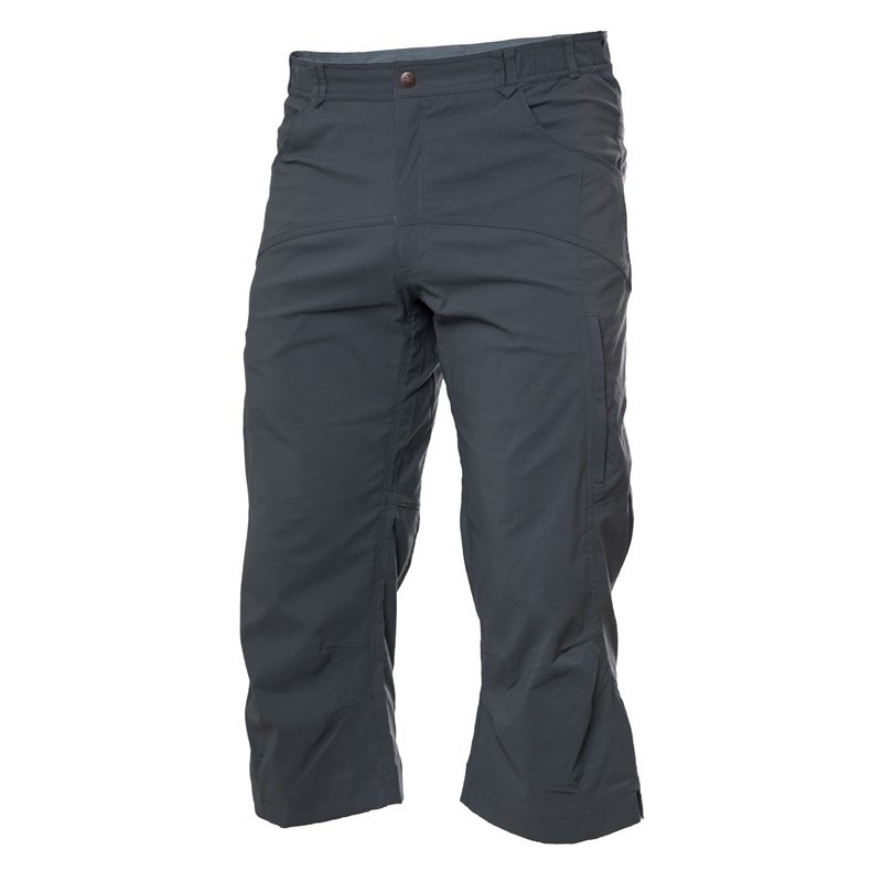 Warmpeace Pánské lehké tříčtvrteční kalhoty Warmpeace Boulder Dark Grey