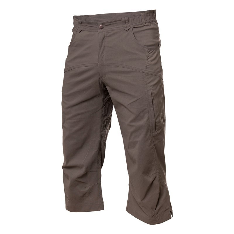 Warmpeace Pánské lehké tříčtvrteční kalhoty Warmpeace Boulder Major brown