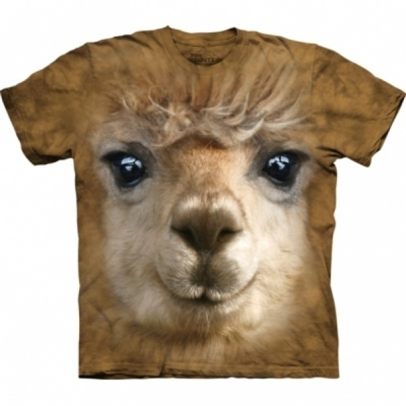 Tričko unisex The Mountain Big Face Alpaca - hnědé, 3XL