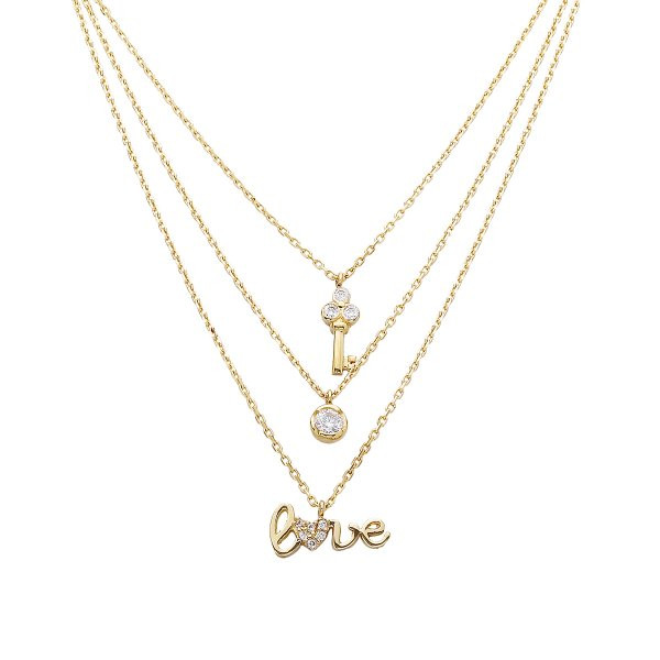 Náhrdelník se syntetickými kameny 276-573-144000 3.40g