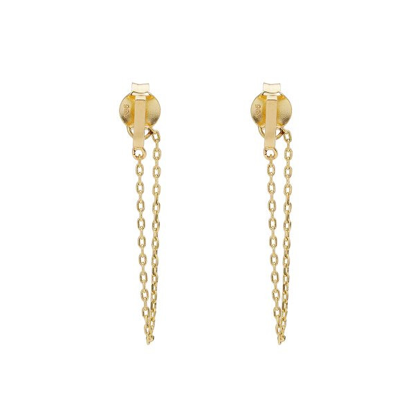 Náušnice bez kamenů 231-185-003038 1.00g