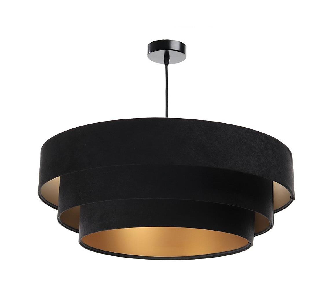 Lustr na lanku TRINITI 1xE27/60W/230V černá/zlatá