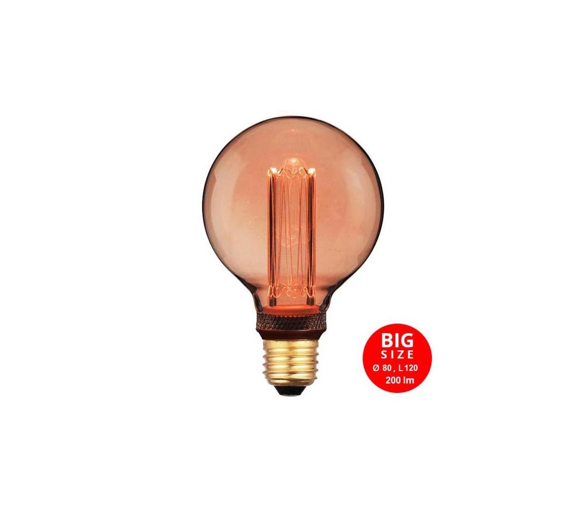 LED Žárovka DECO VINTAGE G80 E27/4W/230V 1800K
