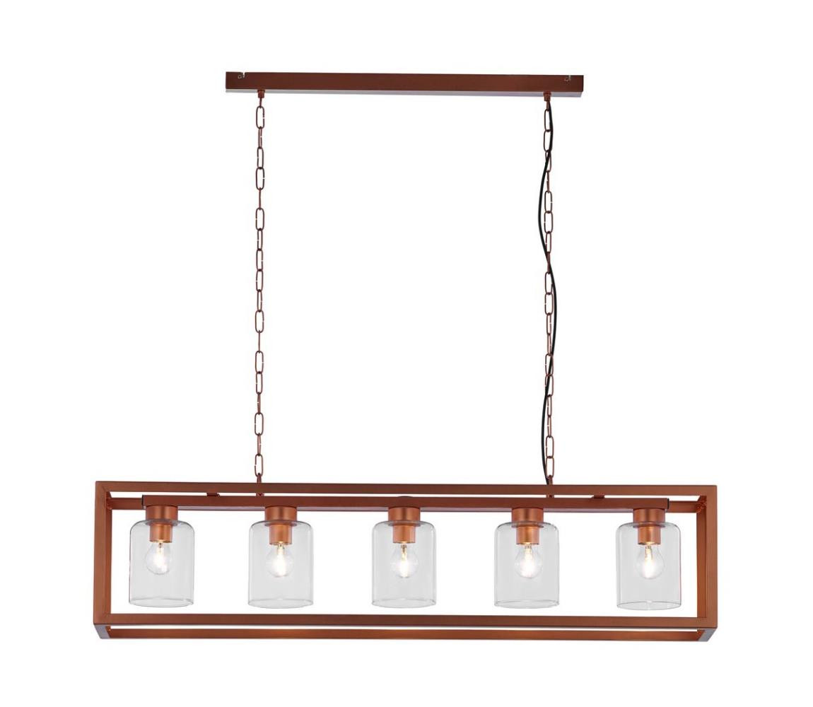 Jupiter Jupiter 1804 - MC5 - Lustr na řetězu MACARI 5xE27/60W/230V měděná