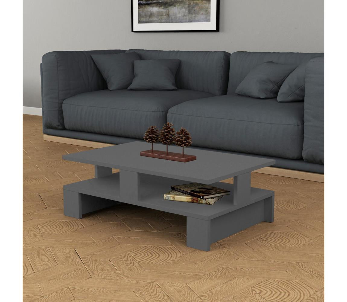 Konferenční stolek MANSU 27,5x80 cm antracit