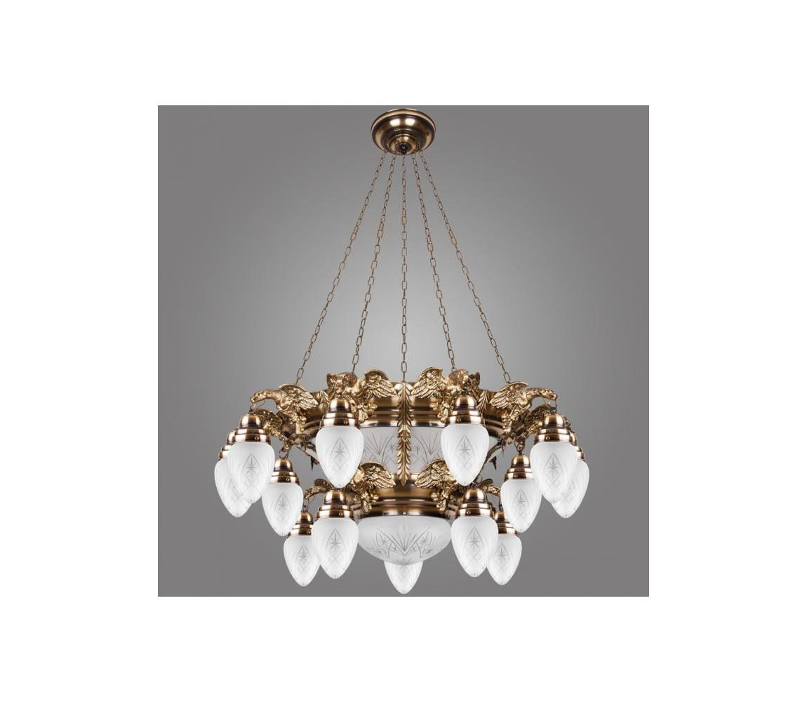 KEMAR Kemar OW150/P - Lustr OURO EAGLE 15xE27/60W + 6xE27/100W/230V