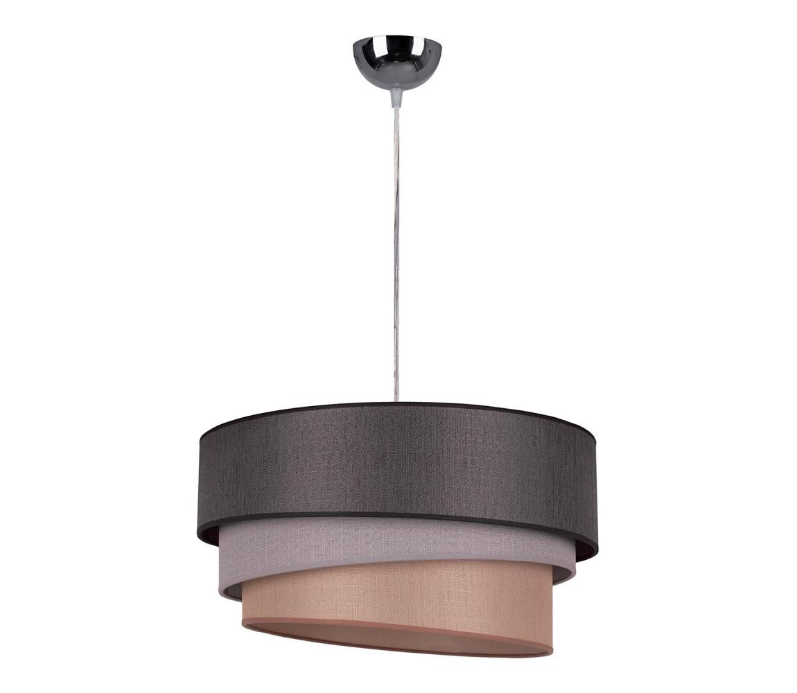 - Lustr na lanku TRIO 1xE27/40W/230V pr. 45 cm antracit/šedá/hnědá