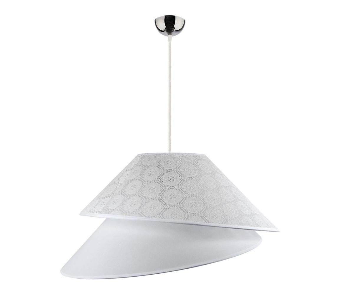 - Lustr na lanku COCO 1xE27/40W/230V pr. 50 cm bílá