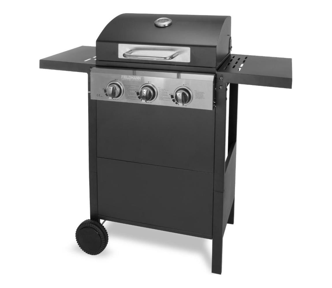 Fieldmann Fieldmann - Plynový gril 3x hořák černá