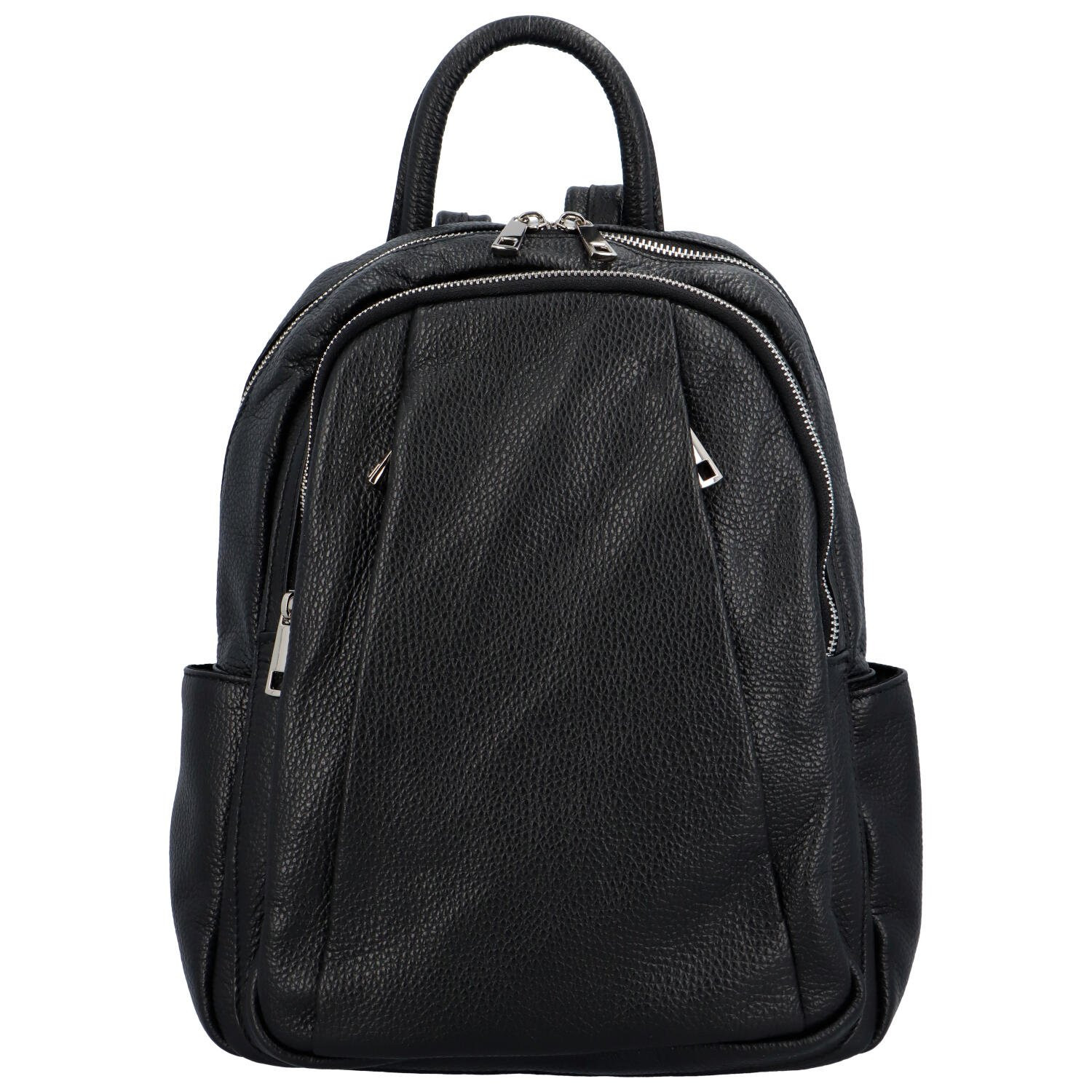 Dámský kožený batůžek černý - Delami Cocoa černá