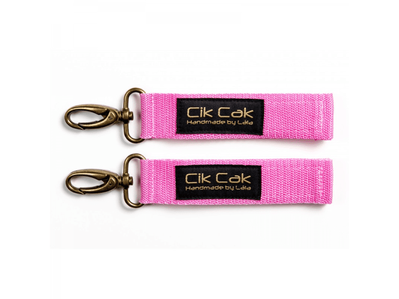 Cik Cak Úchyty na kočárek růžová staromosaz