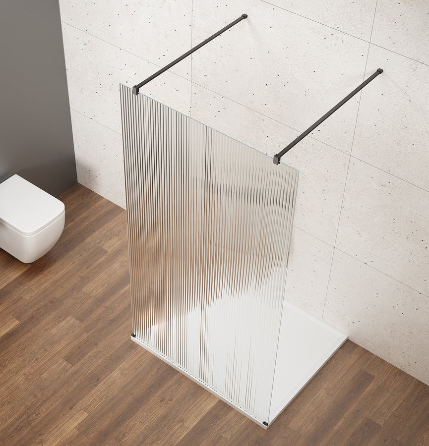 Gelco VARIO BLACK jednodílná sprchová zástěna do prostoru, sklo nordic, 1000 mm