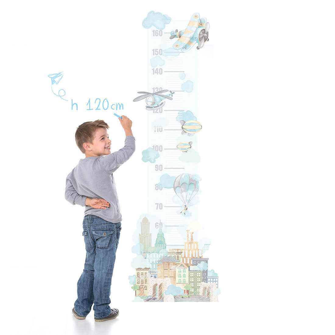 Pastelowe Love Pastelowe Love® samolepka na zeď metr letadla