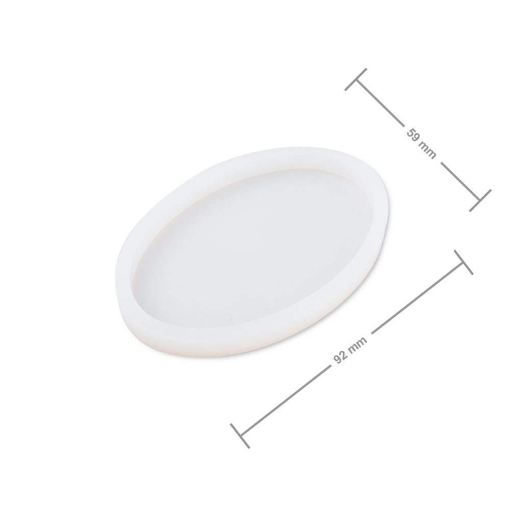 Manumi Silikonová forma na odlévání kreativní hmoty ovál 92x59x7mm - 1 ks