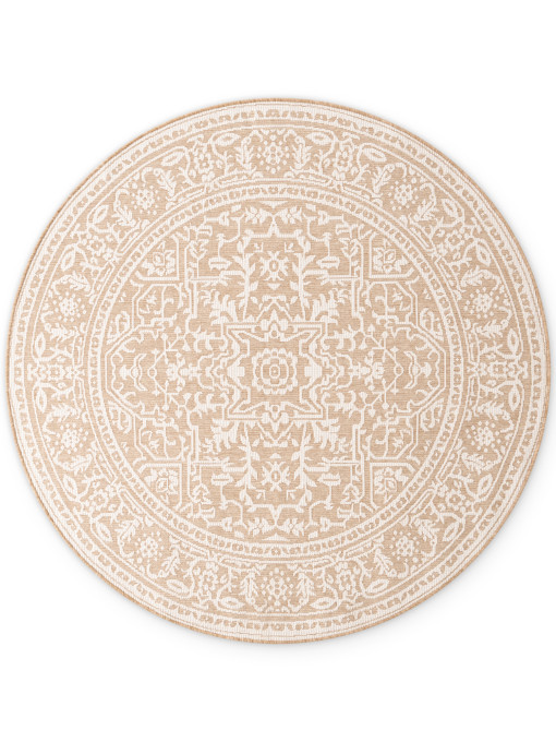 Oboustranný koberec Duet Kona krémový / béžový kruh