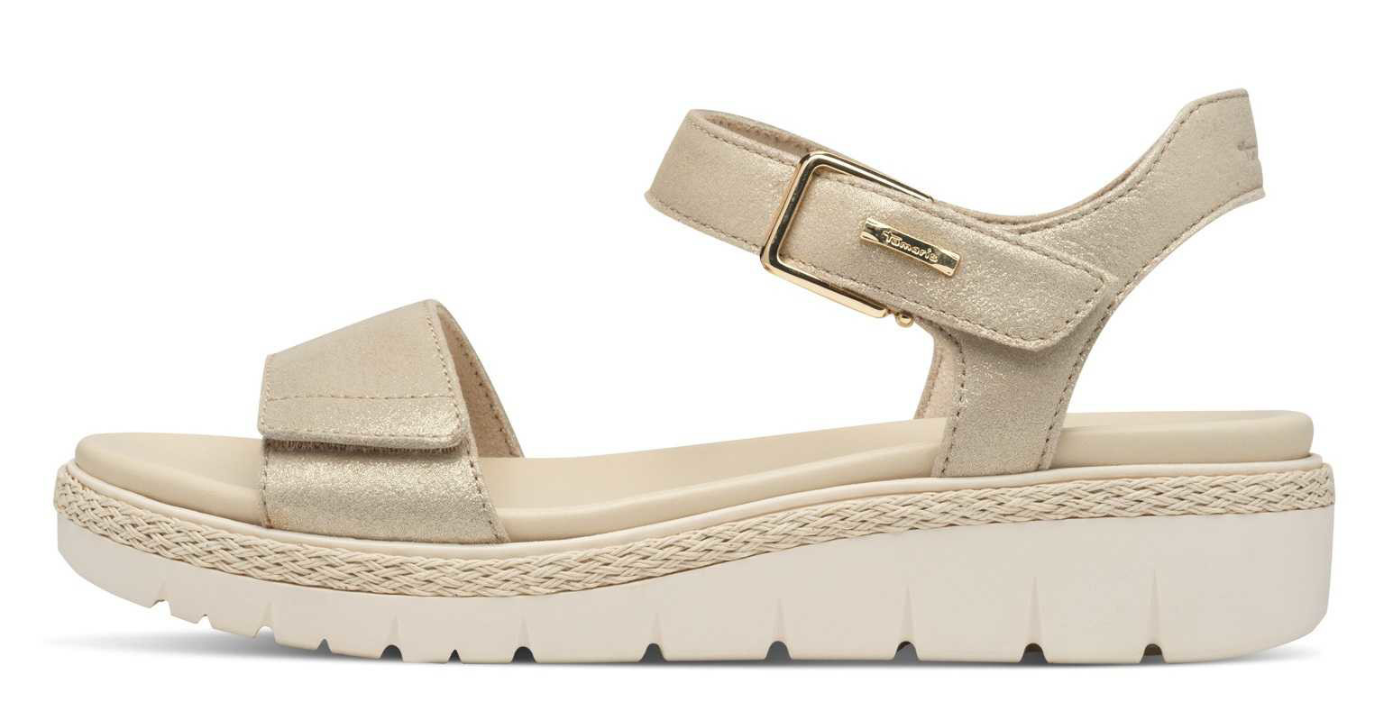 Tamaris 1-28260-42-179 Dámské sandály na klínku béžové 37