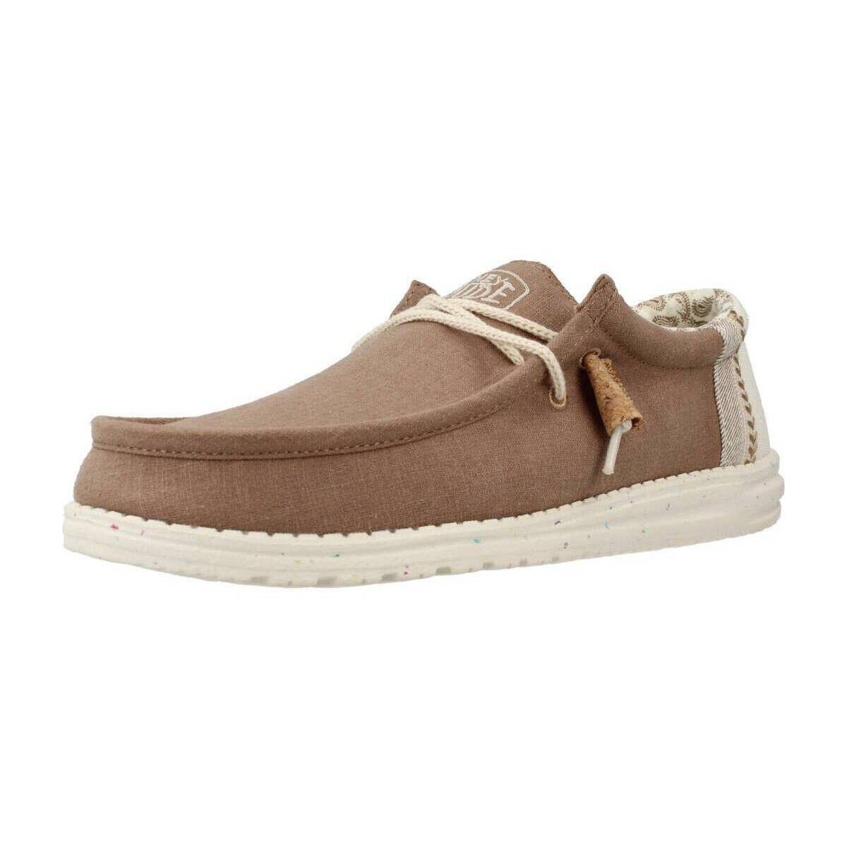HEYDUDE  WALLY LINEN NATURAL  Hnědá