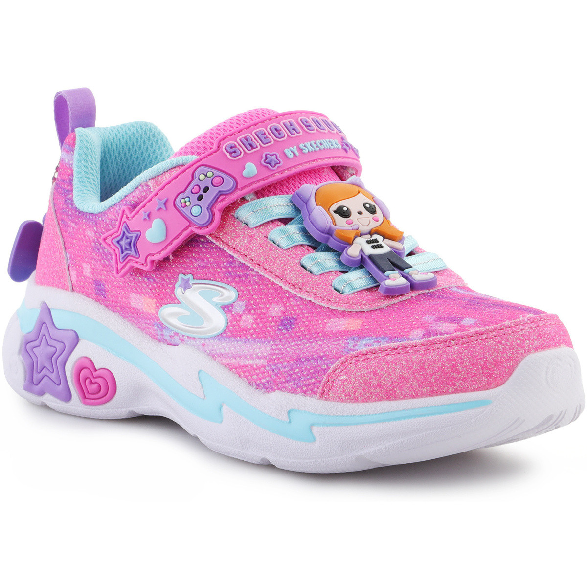 Skechers  SNUGGLE SNEAKS Skech Squad 302214L-PKMT Pink/Multi  Růžová