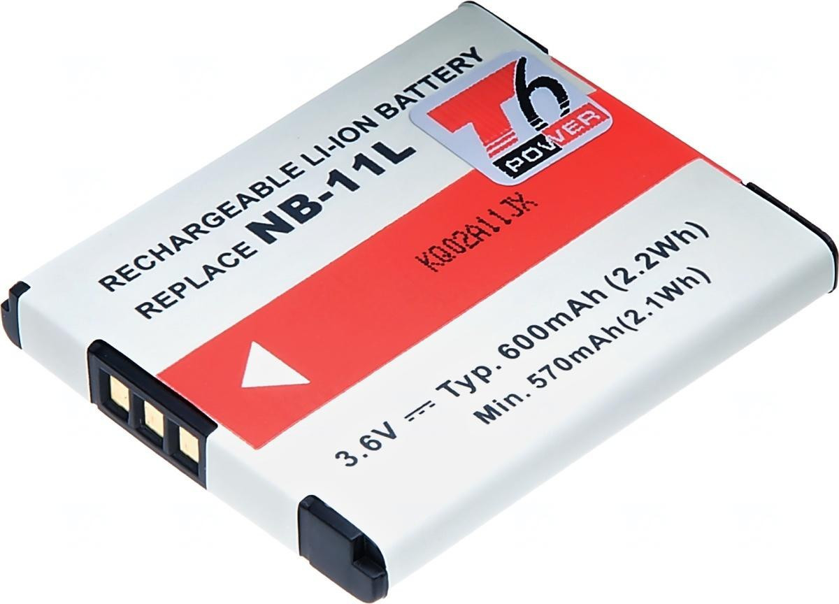 Baterie T6 power Canon NB-11L, 600mAh, šedá