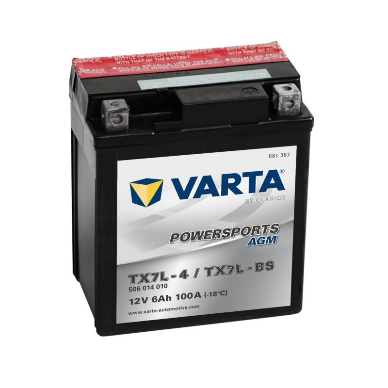 Motobaterie Varta Powersports AGM TX7L-BS 12V 6Ah
