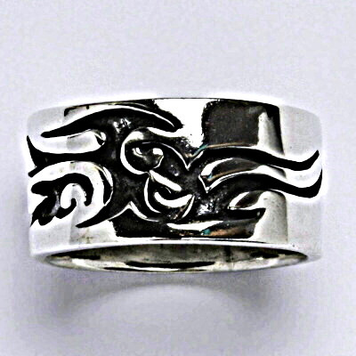 Stříbrný prsten s patinou, prsten ze stříbra,váha 12,11 g