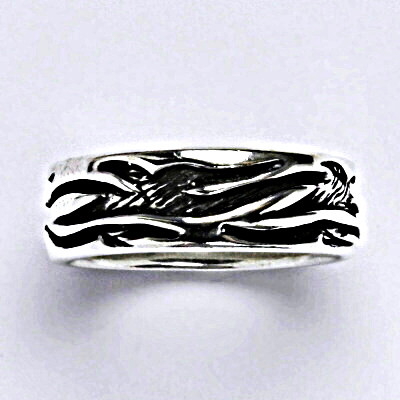 Stříbrný prsten s patinou, prsten ze stříbra,váha 6,32 g