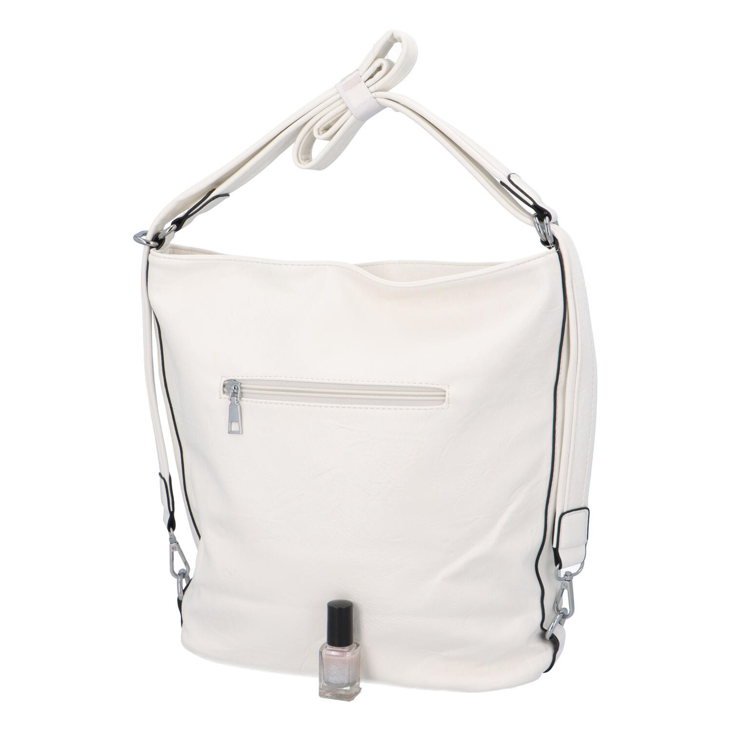 Dámská koženková kabelka/batoh Basilidee, bílá