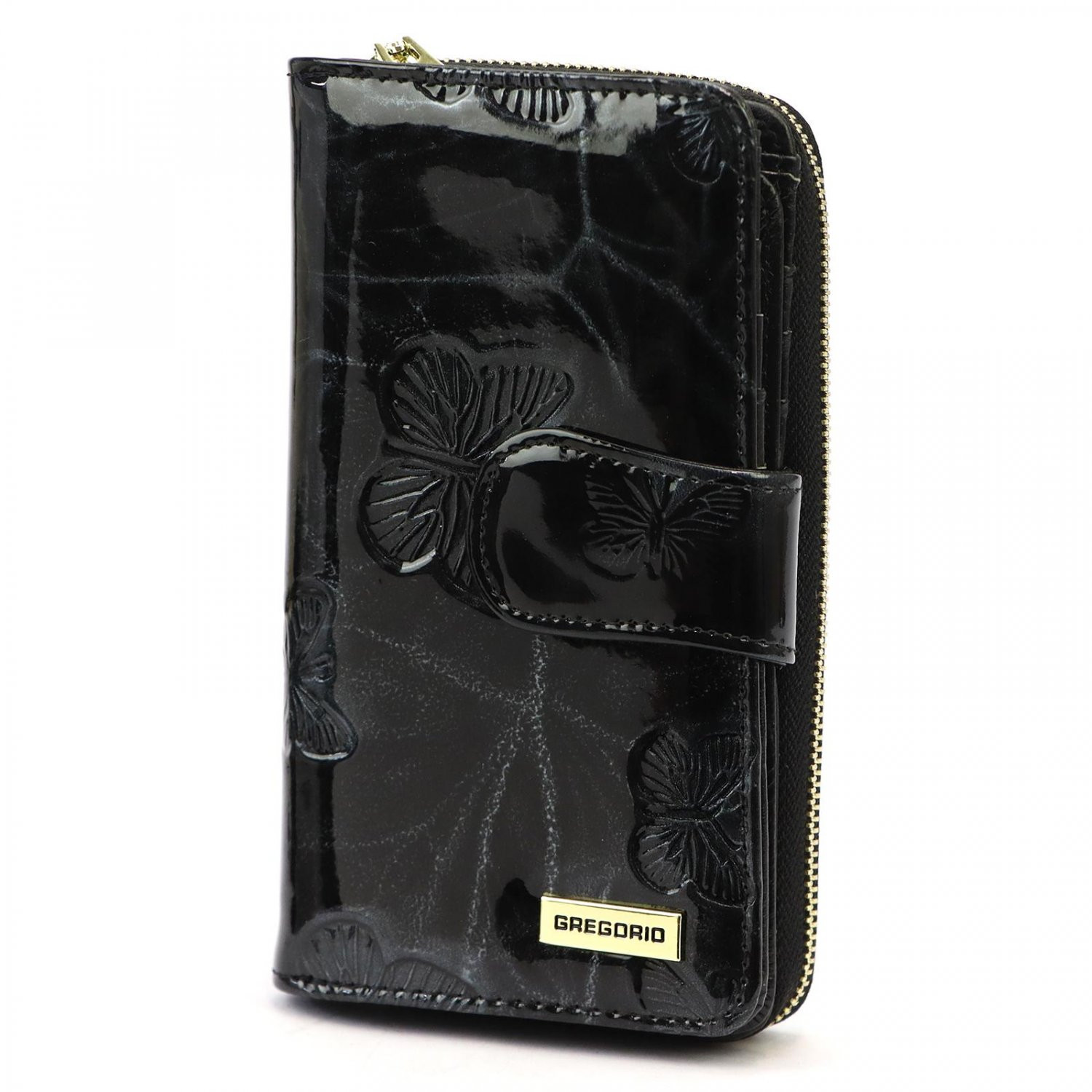 Luxusní dámská kožená peněženka Gregorio Sarawa, černá