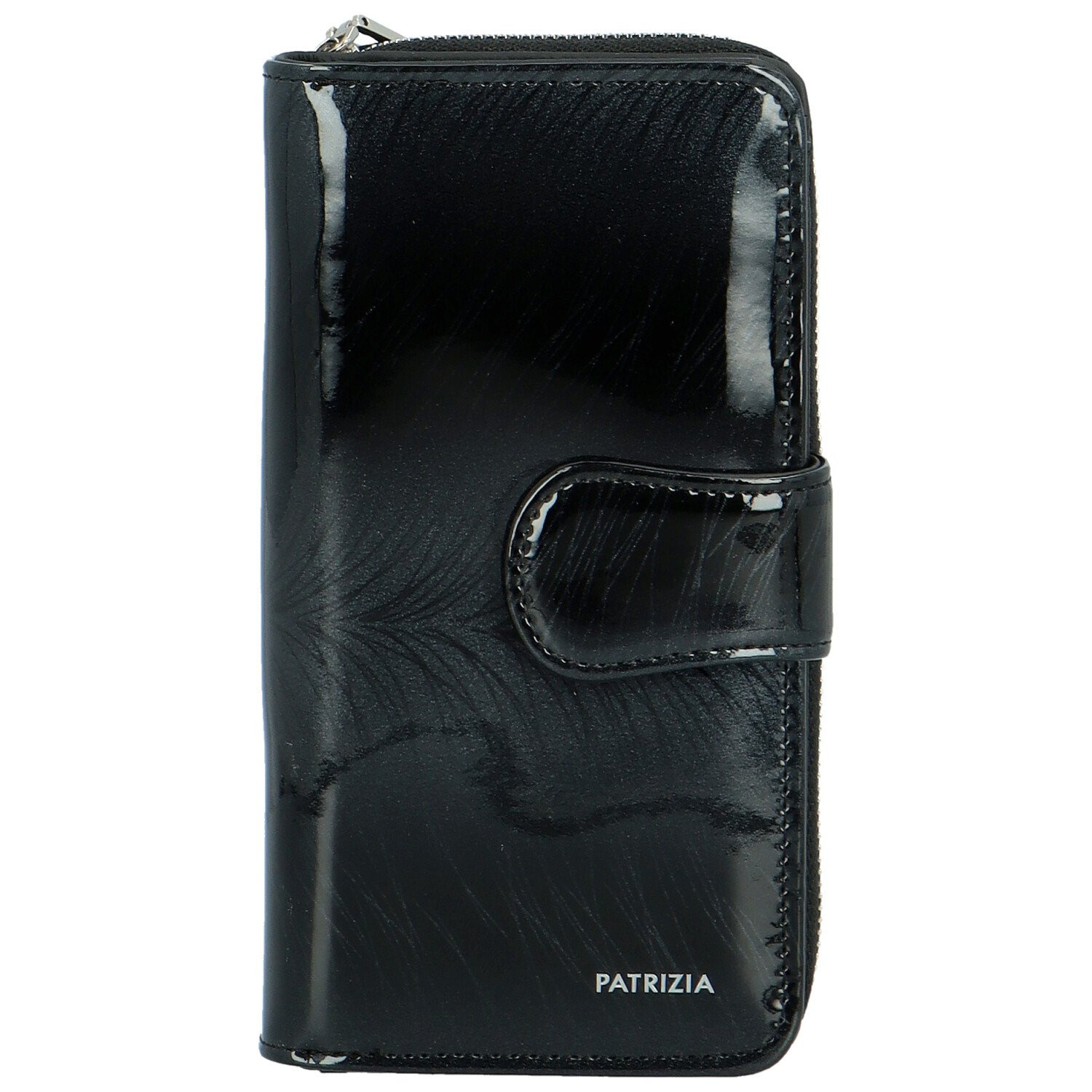 Dámská kožená peněženka s přezkou Agnese, tmavě šedá