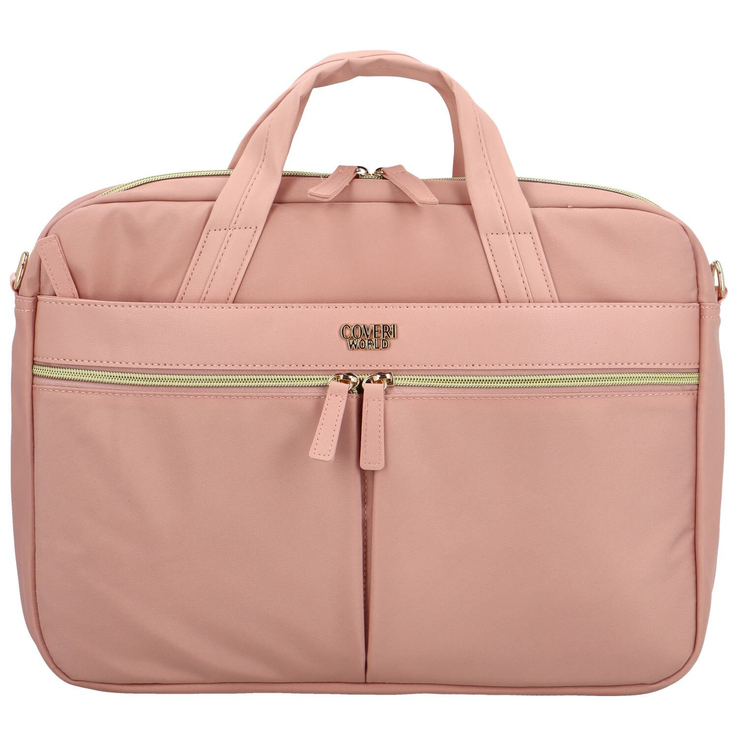 Trendy dámská textilní business taška Coveri Eymen, růžová