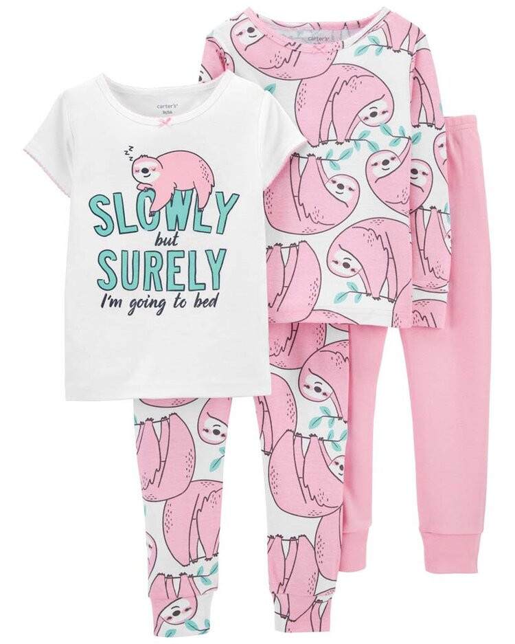 CARTER'S Pyžamo krátký a dlouhý rukáv Sloth dívka 2ks 18m