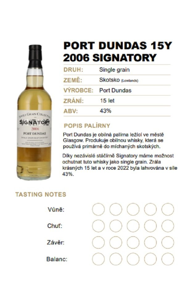 Signatory Vintage Port Dundas 15y 0,04l 43%