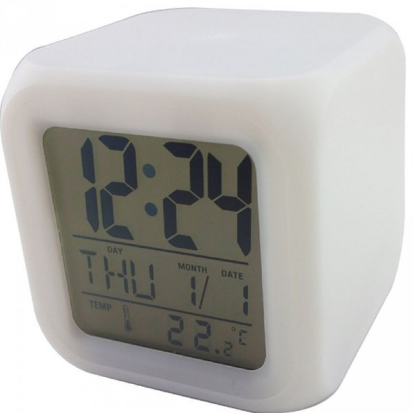 Budík měnící barvu - barevný