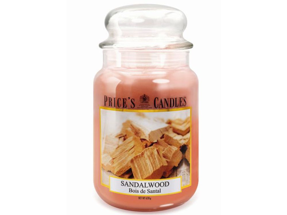 Price’s PRICE'S MAXI svíčka ve skle Santalové dřevo - hoření 150h