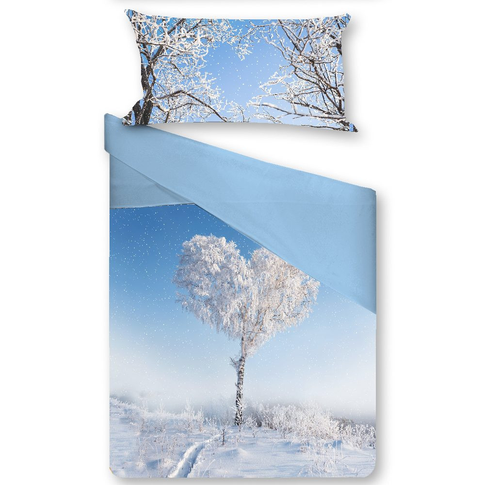 Gipetex Natural Dream 3D italské povlečení 100% bavlna Love tree - 140x200 / 70x90 cm