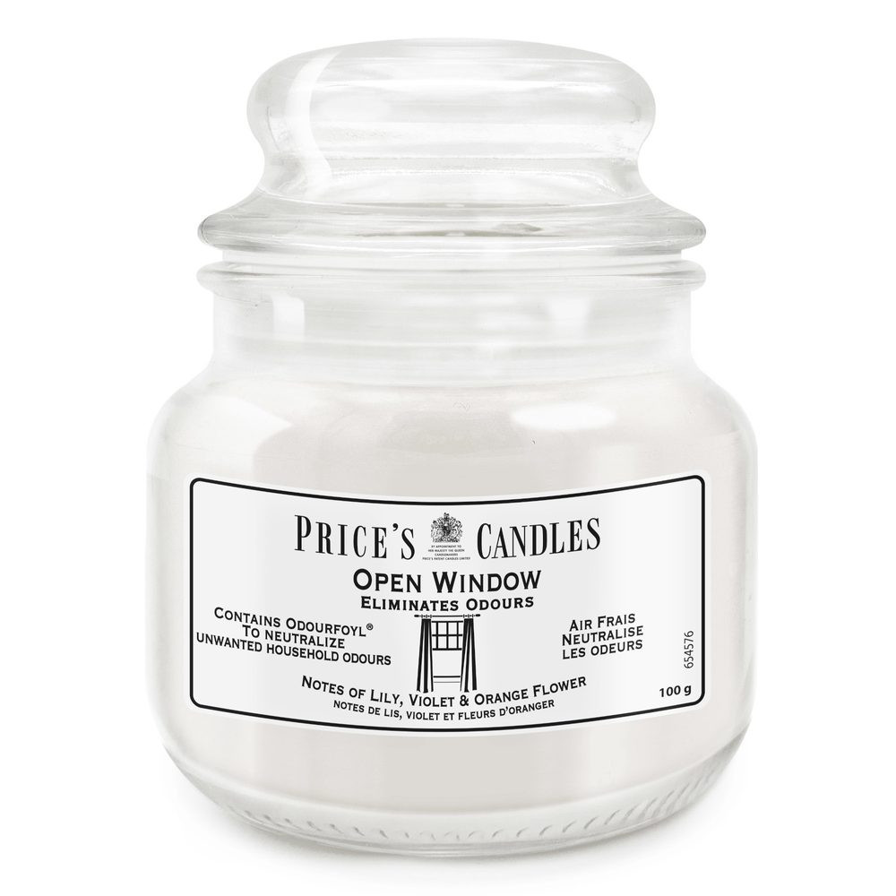 Price’s FRESH AIR vonná svíčka MINI Otevřené okno - hoření 30h