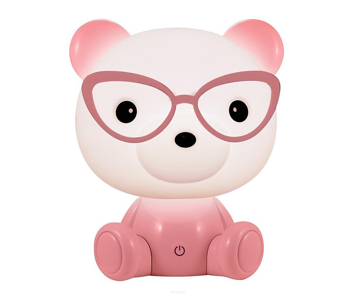 LED Stmívatelná dětská noční lampička LED/2,5W medvěd růžový