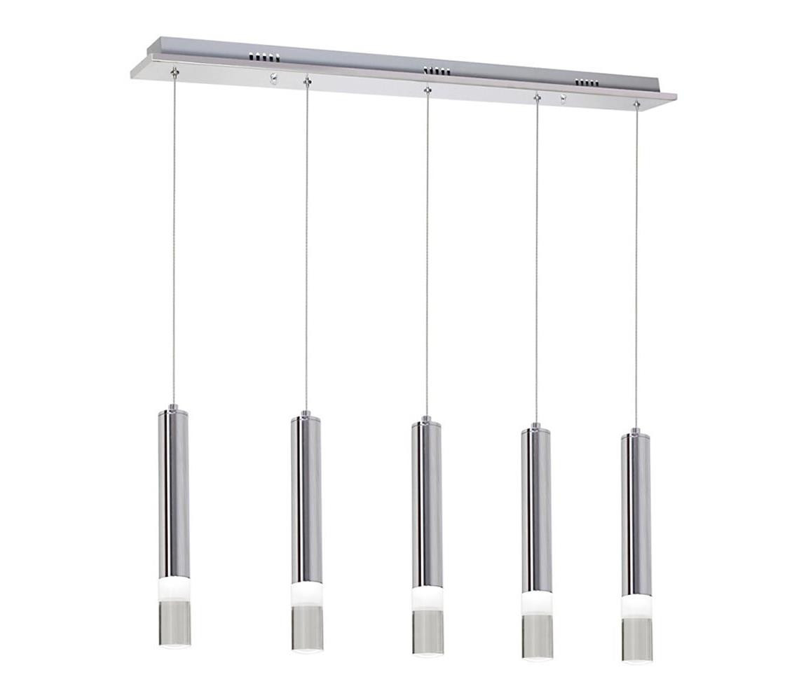 LED Lustr na lanku ICE 5xLED/5W/230V
