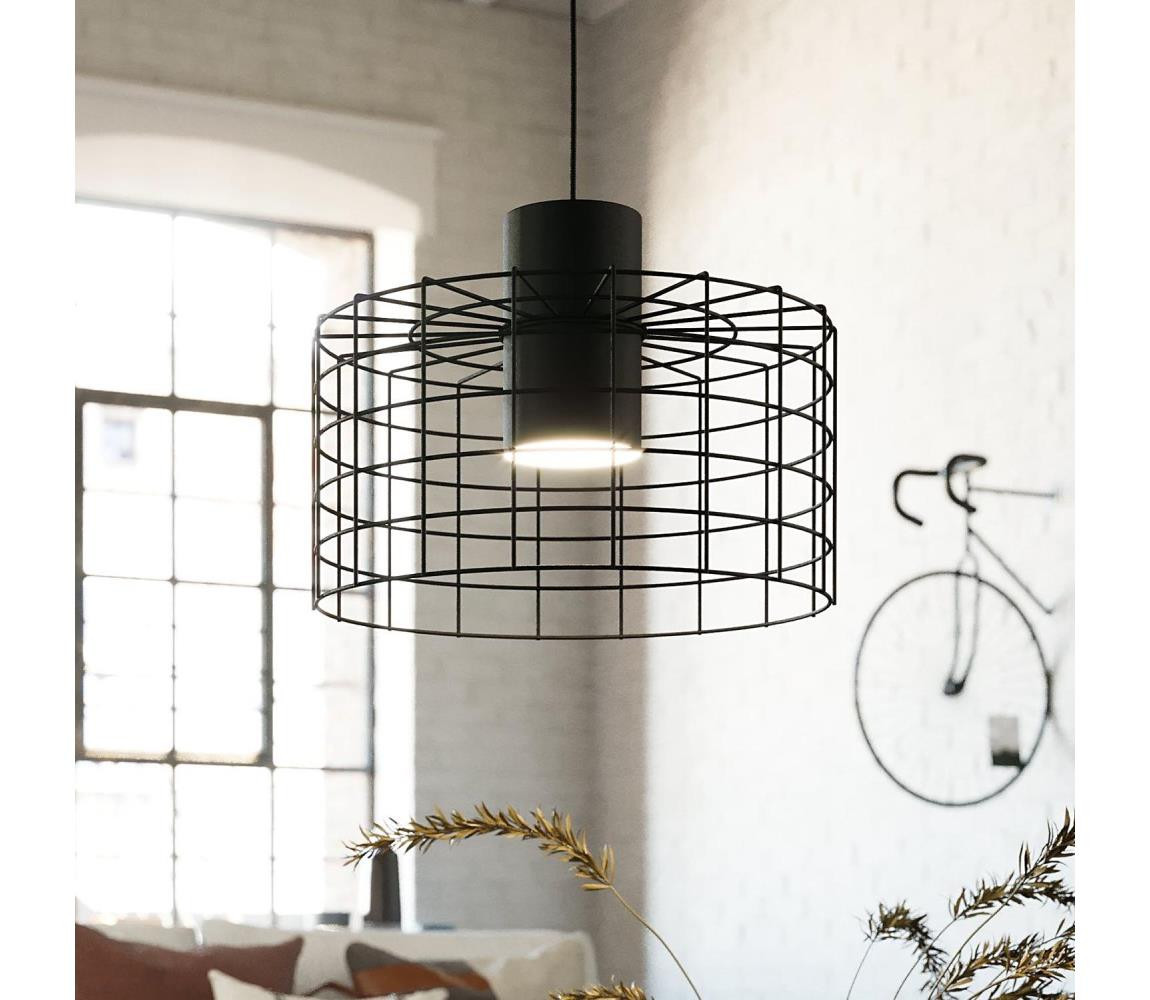 Eglo Eglo 43627 - Lustr na lanku MILLIGAN 1xE27/40W/230V pr. 38 cm černá