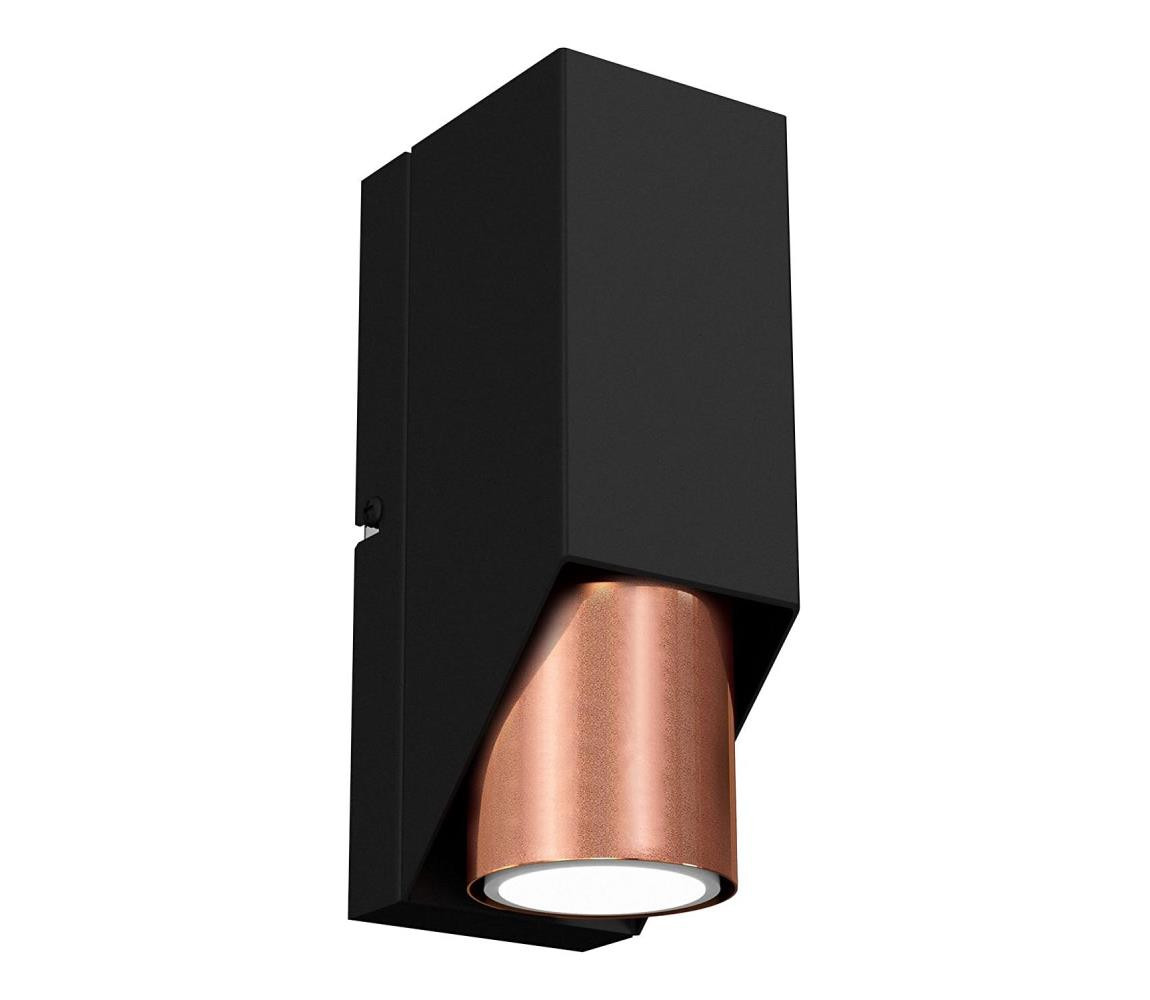 Nástěnné svítidlo WALL 1xGU10/8W/230V černá/měděná