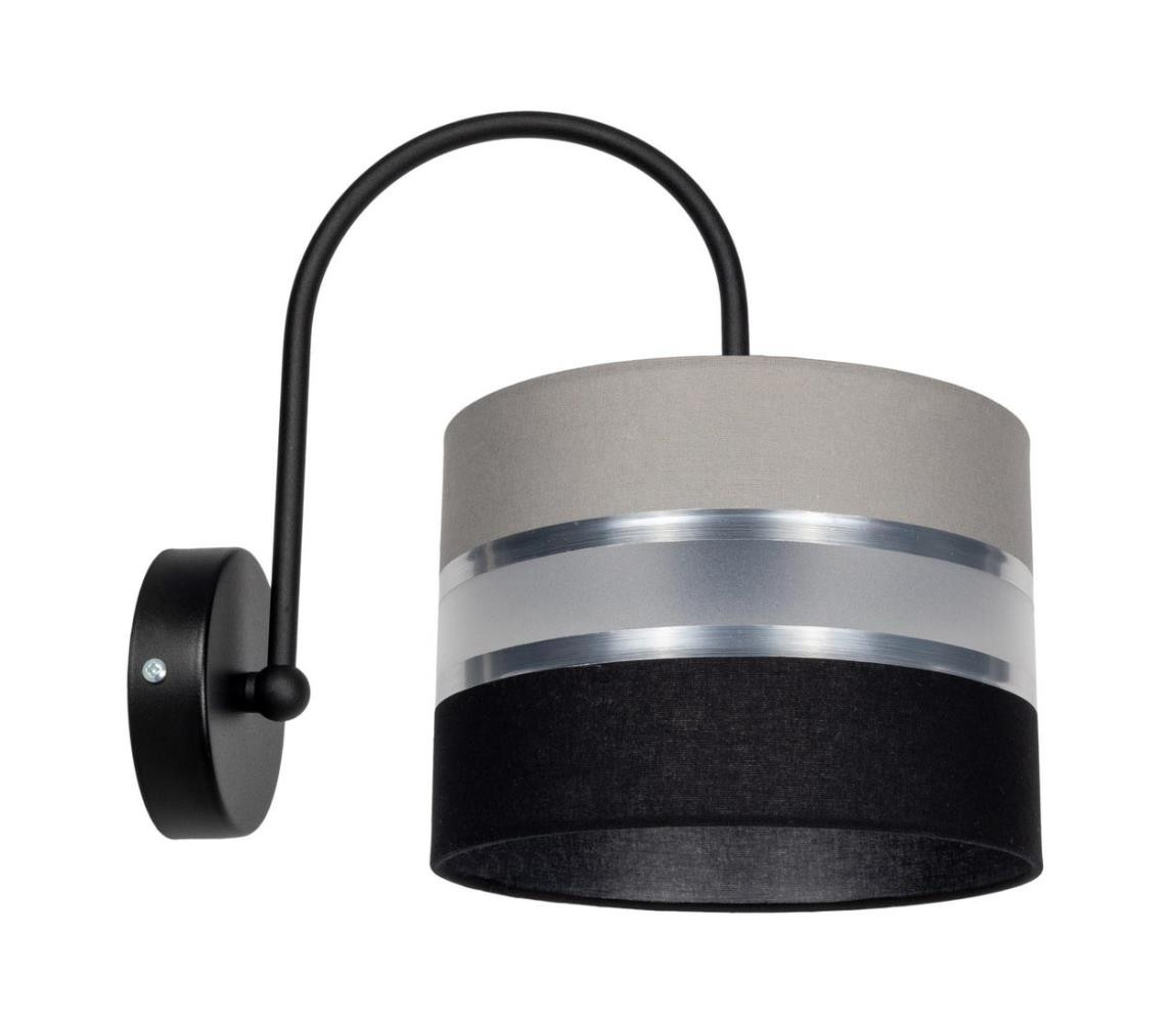 Nástěnné svítidlo CORAL 1xE27/60W/230V černá/šedá