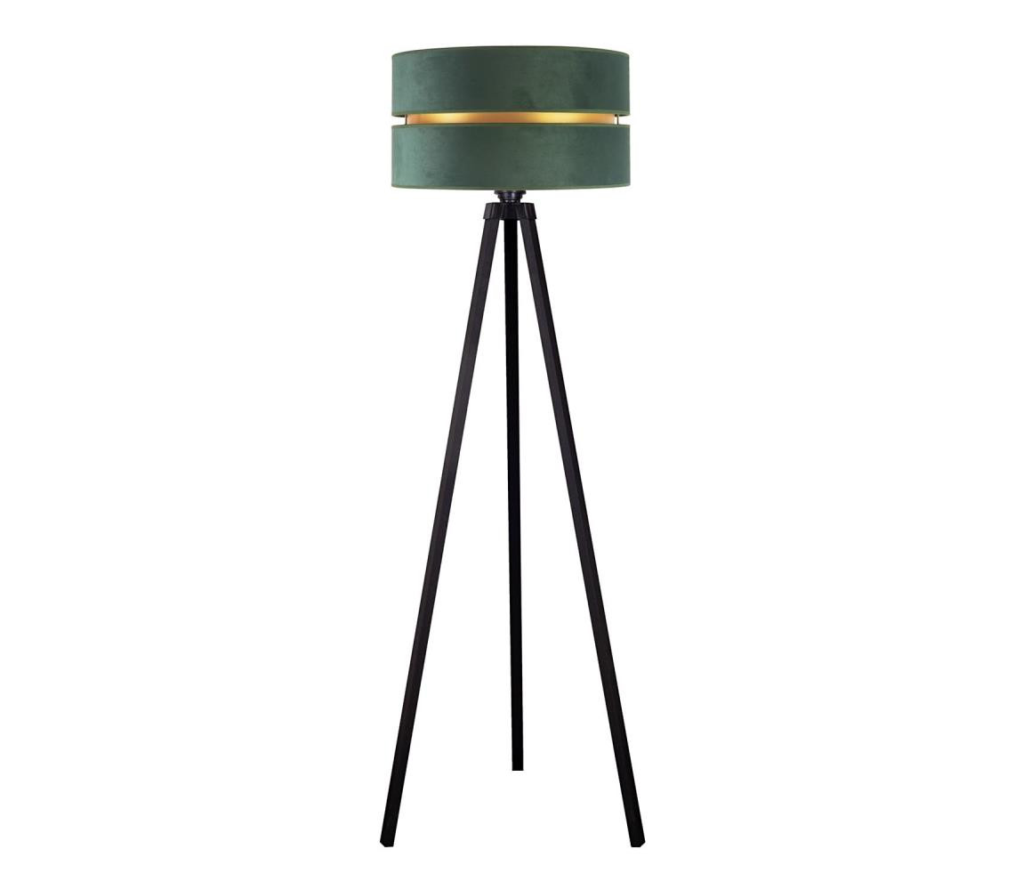 - Stojací lampa DUO 1xE27/60W/230V pr. 44 cm zelená/wenge