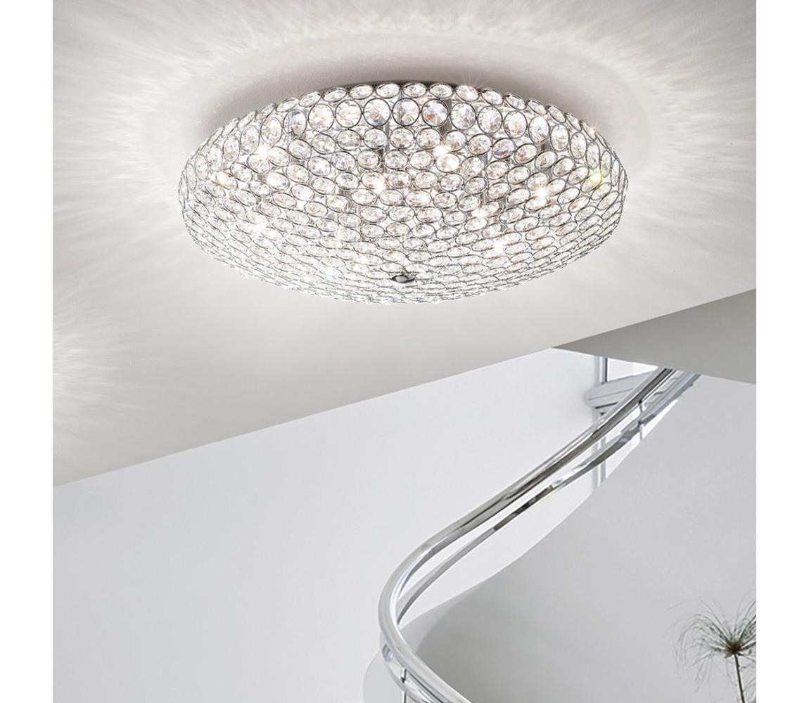 Ideal Lux Ideal Lux - LED Křišťálové stropní svítidlo KING 9xG9/3W/230V pr. 53,5 cm chrom