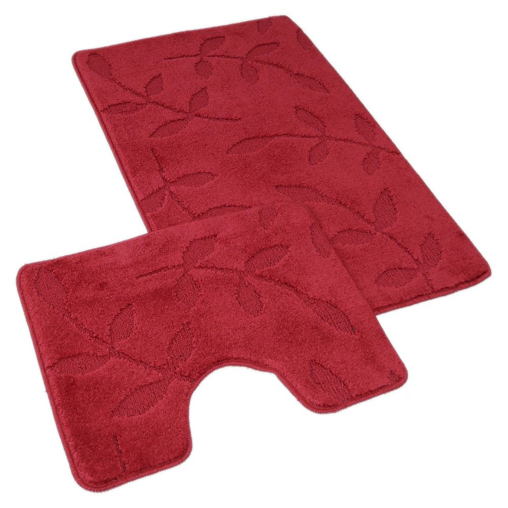 Kvalitex Koupelnová a WC předložka 60x100 + 60x50 cm - Listy vínové