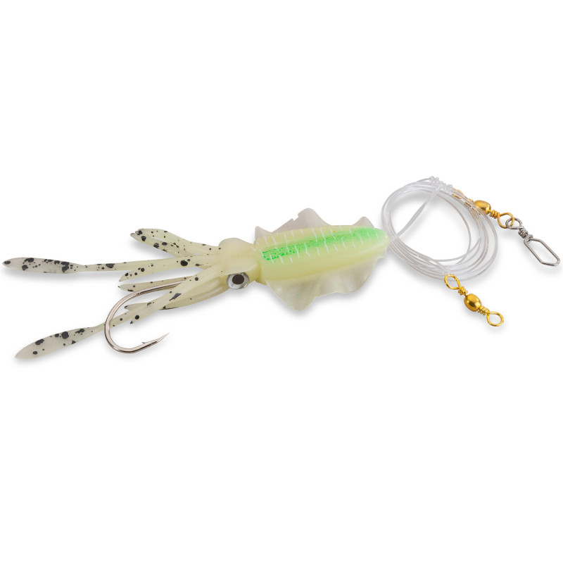 Aquantic návazec Octopus Leader Rig Chartreuse Luminous-5315053