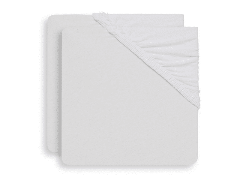 Jollein Prostěradlo napínací 120x60 cm 2 ks White